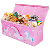 Decalsweet Unicorn extra-large toy box full view keeps toys organized and accessible