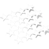 DecalVenue white 2-inch stars wall decals for nursery ceiling decor