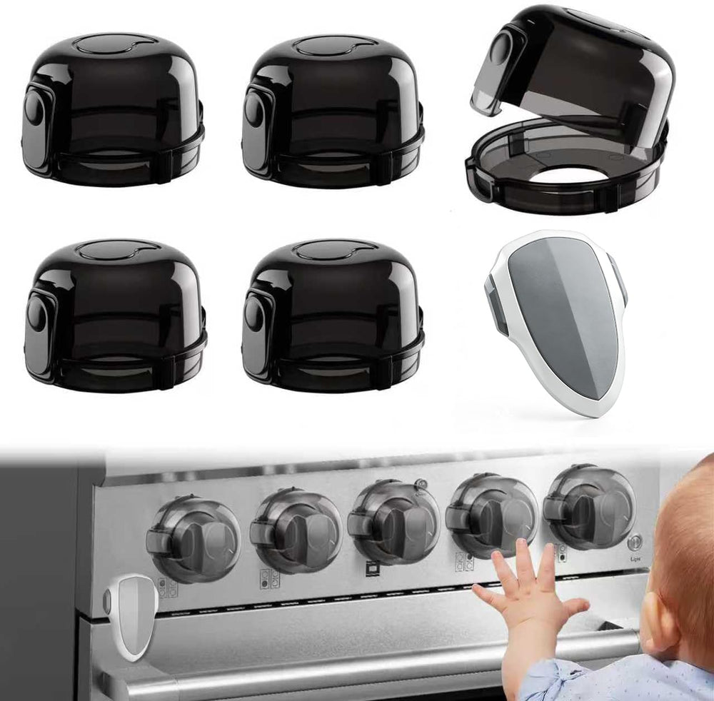 Decentraland stove knob covers shown in clear view for easy monitoring and safety.