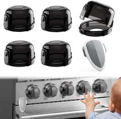 Decentraland stove knob covers shown in clear view for easy monitoring and safety.