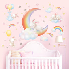 Decowall balloon sky kids room decor enhances walls with a cheerful mood