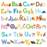 DECOWALL DS8-1608 watercolour animal alphabet wall stickers for playful learning decor