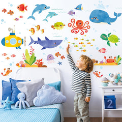 Decowall DS8-1611 sea adventure seahorse sticker adds whimsy for kid spaces