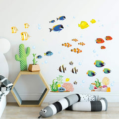 DECOWALL DS-8035 sea animals decals add color without painting and are simple to reposition