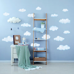 DECOWALL DS9-1702 clouds decals are removable without residue on walls