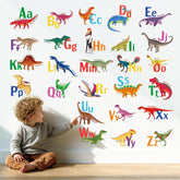 DECOWALL DS9-8080 learning dinosaur alphabet wall stickers add bright ABC decor for kids.
