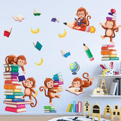 DECOWALL SG2-2402 pencil rocket globe collage decor sparks imagination.