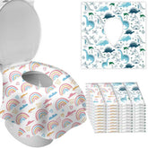 DEEKI rainbow-pattern toilet seat cover provides XL full-coverage protection for peace of mind