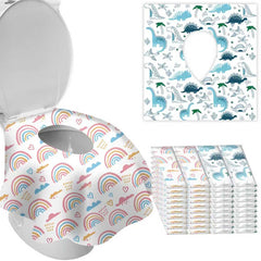 DEEKI rainbow-pattern toilet seat cover provides XL full-coverage protection for peace of mind