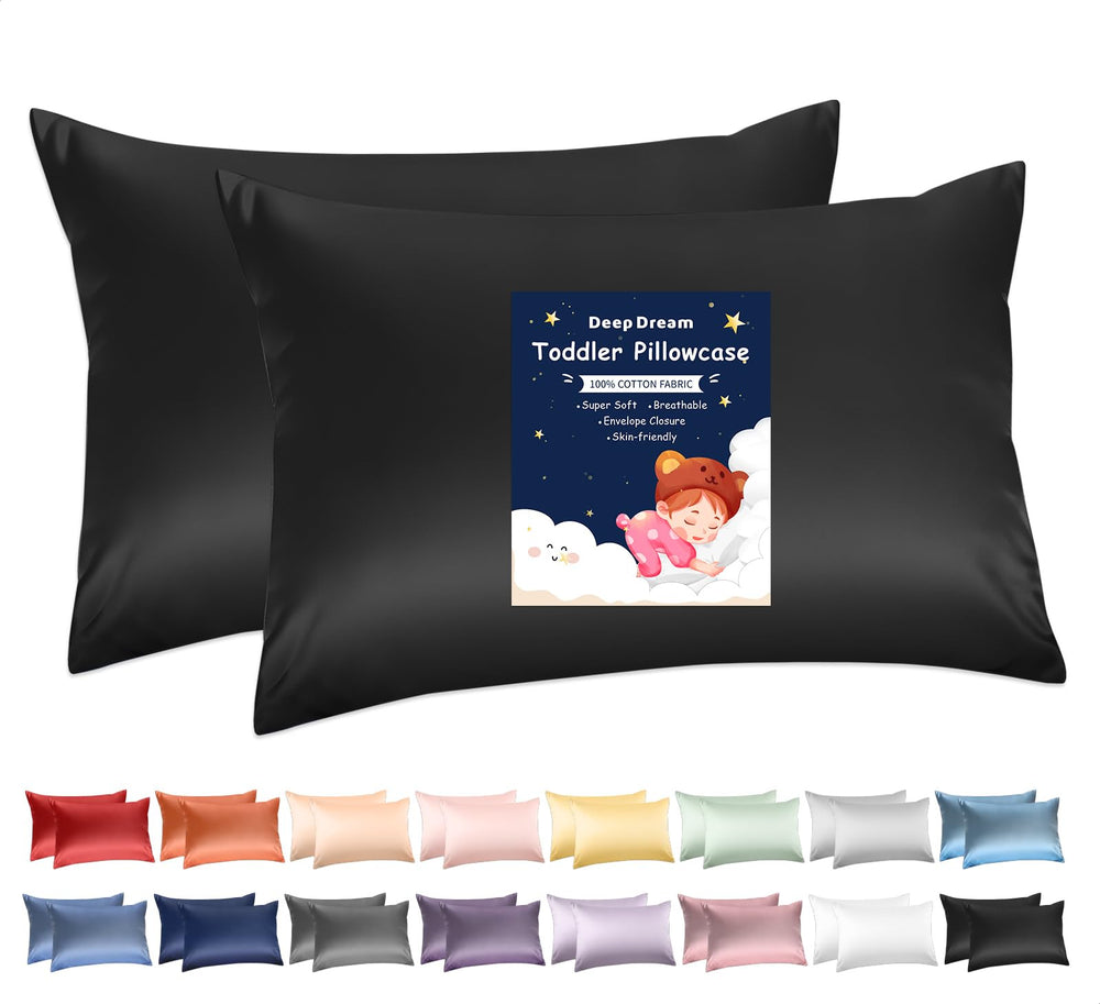 Deep Dream toddler pillowcase 13x18 in soft cotton for gentle, breathable comfort.