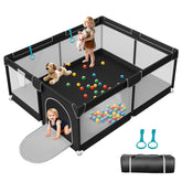 Deeteck 79x71in playpen with spacious area for safe crawling