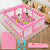 Deeteck baby playpen mat shows spacious play area for safe exploration.