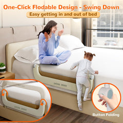 Deeteck guard rail height adjustment to fit different mattress heights