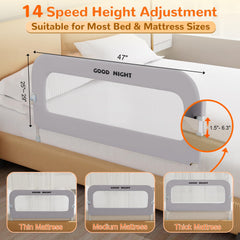 Deeteck bed guard rail mesh cover keeps baby cool and visible