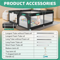 Deeteck playpen sturdy-steel-frame with strong suction cups for stability