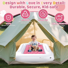 Deeteck toddler bed with safety sides provides secure sleep area and guardrails for children.