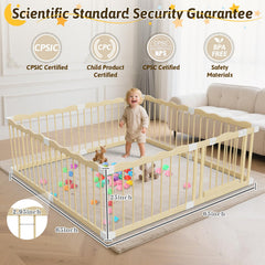 Deeteck wave-design playpen side view highlighting smooth edges