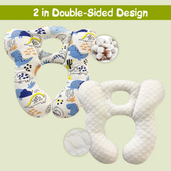 DEEZOMO lightweight travel pillow stays upright and portable for plane trips.
