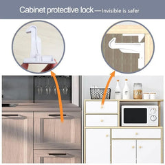 Define Essentials discreet cabinet latches blend with decor while guarding against curious toddlers.
