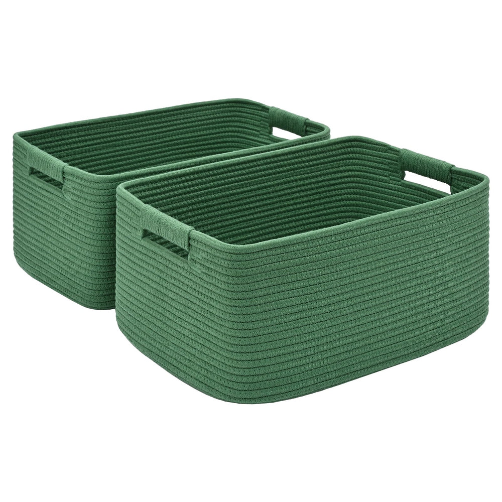 Degeyoyo 2-pack large storage basket showing ample capacity for clothes and blankets
