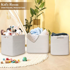 Degeyoyo bathroom organization bin kept on a shelf for towels and toiletries
