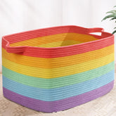 Degeyoyo Large Blanket Basket 60L front view offers ample storage for blankets