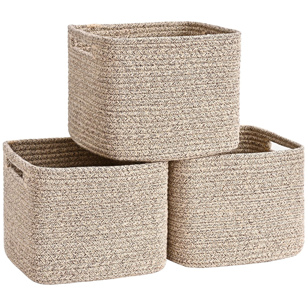 Degeyoyo cube storage bin on a shelf keeps items neatly organized.
