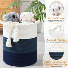 Degeyoyo basket with double-stitched handles and reinforced base for durability.