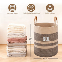 Degeyoyo versatile storage basket for blankets, toys, and more.