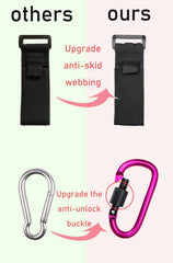 DEIHAALEN one-hand opening stroller hook enables quick setup.