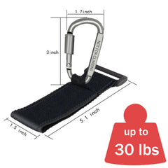 DEIHAALEN stroller hook 30 lb capacity supports diaper bags and totes.