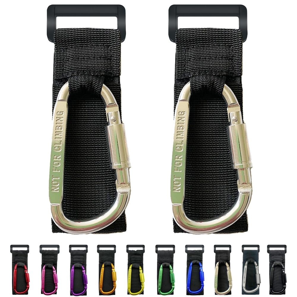 DEIHAALEN stroller hook with one-hand open design for secure bag attachment.