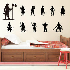DEIKOKA pirates silhouette wall decal adds adventurous charm to any living space.