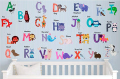 DEKOSH ABC wall decal shows learning letters for toddlers' classroom motivation.