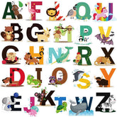 DEKOSH Animal Alphabet letters wall decor for bright nursery spaces