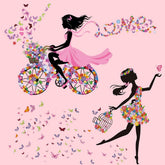 DEKOSH girl nursery decals display flowers and butterflies on a soft wall