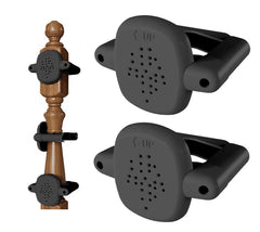 Della Stella bannister adapter on round rail ensures a secure, damage-free install.