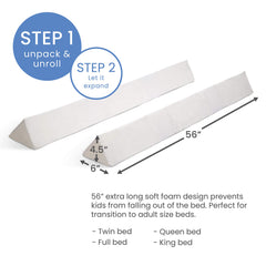Delta Children bumper with non-slip fabric stays in place overnight.