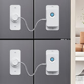 DENENTT Smart Fingerprint Fridge Lock front view shows quick access and child protection.