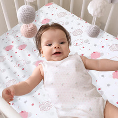 DengFengLai easy-installation crib sheet with 360-degree elastic wrap for secure fit