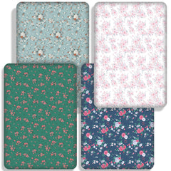 DengFengLai floral-pattern-crib-sheets-28x52 feature breathable microfiber for baby sleep.