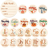 Deorfuy monthly milestone signs capture six double-sided months for vibrant baby photos.