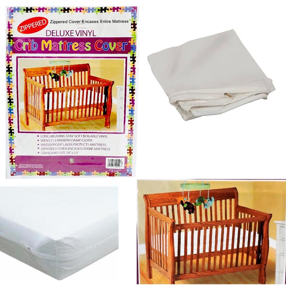 Dependable Essentials Deluxe crib mattress cover full encasement zippered for complete protection