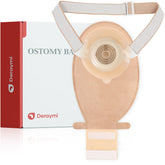 DERAYMI convex ostomy bag with belt for secure wear during daily activities.