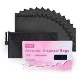 Dergik opaque 6x10 inch disposal bags in a box for discreet waste disposal.