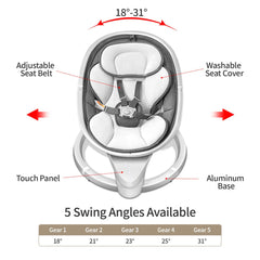 Derson portable infant swing with adapter and battery power versatility