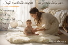 Desert Breeze Soft lambswool texture ideal for nursery floors and strollers