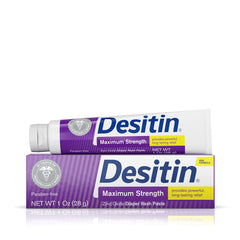 Desitin Maximum Strength Diaper Rash Paste 1oz tube ready for quick diaper care relief