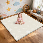 dessports 47x47 baby play mat with leather surface and waterproof design for easy cleaning