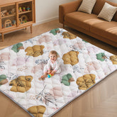 Dessports baby play mat with foam padding for comfortable tummy time.
